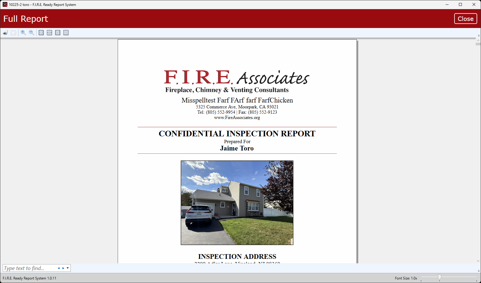 Report Cover Page